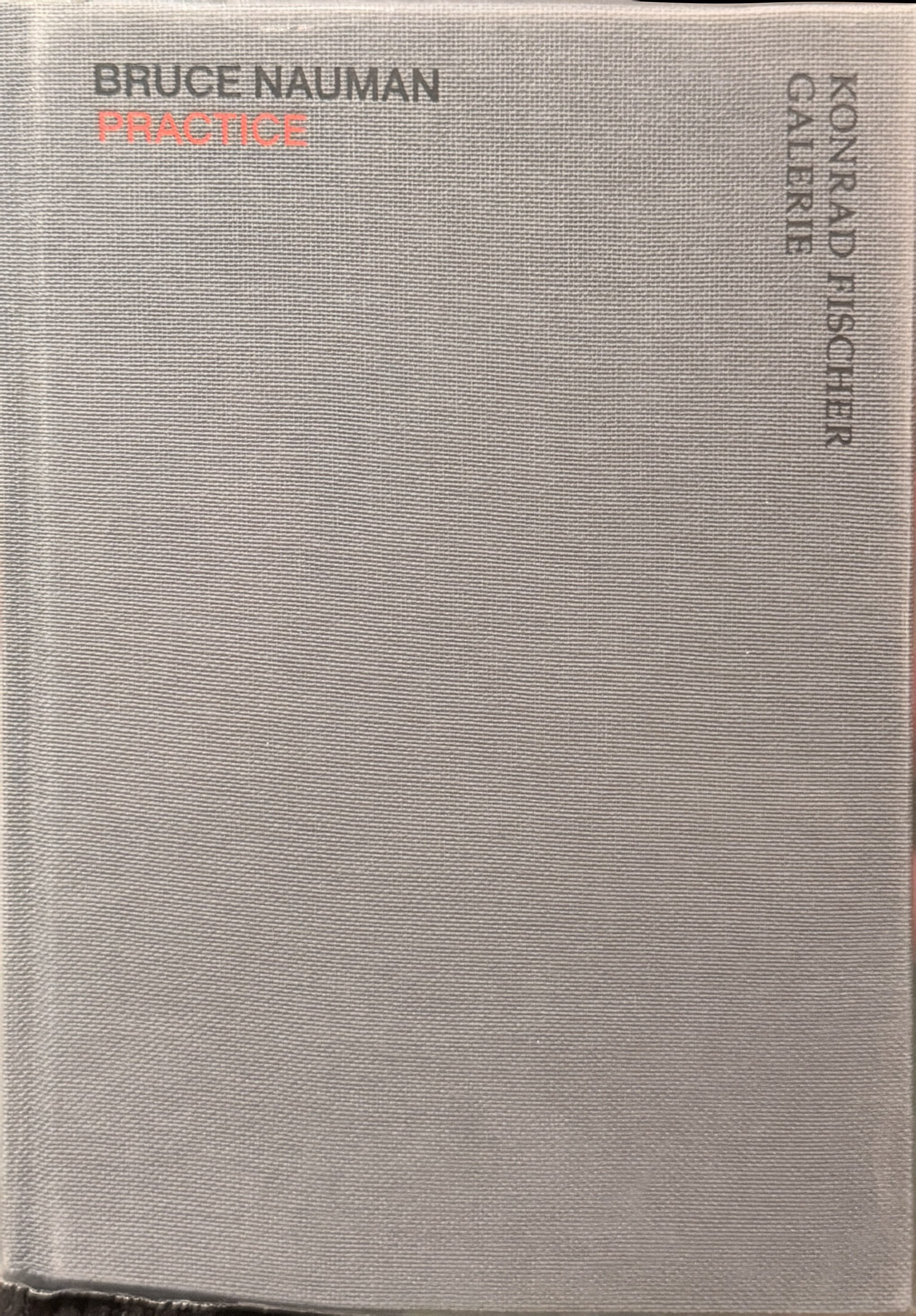 Bruce Nauman : practice cover