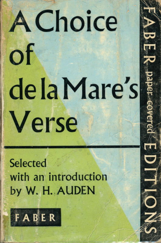 A choice of de la mare's verse / selected with an introduction by W. H. Auden cover