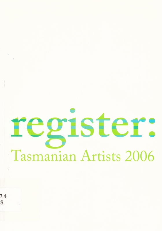 Register : Tasmanian artists 2006 cover