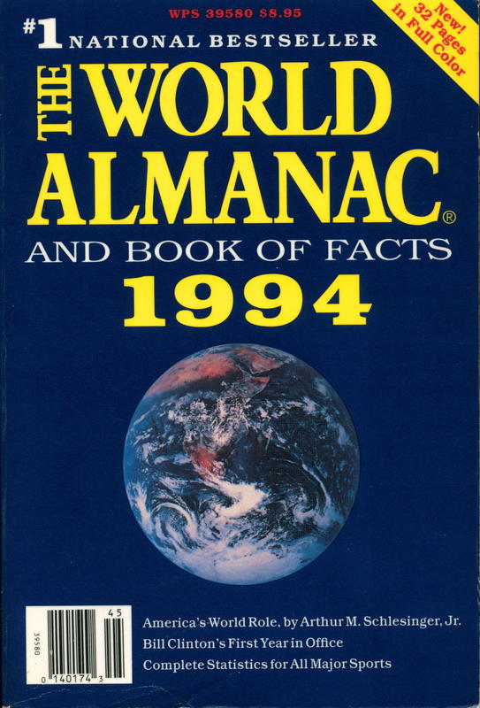 The world almanac and book of facts : 1994 cover