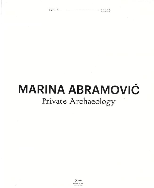 Marina Abramovic : private archaeology cover