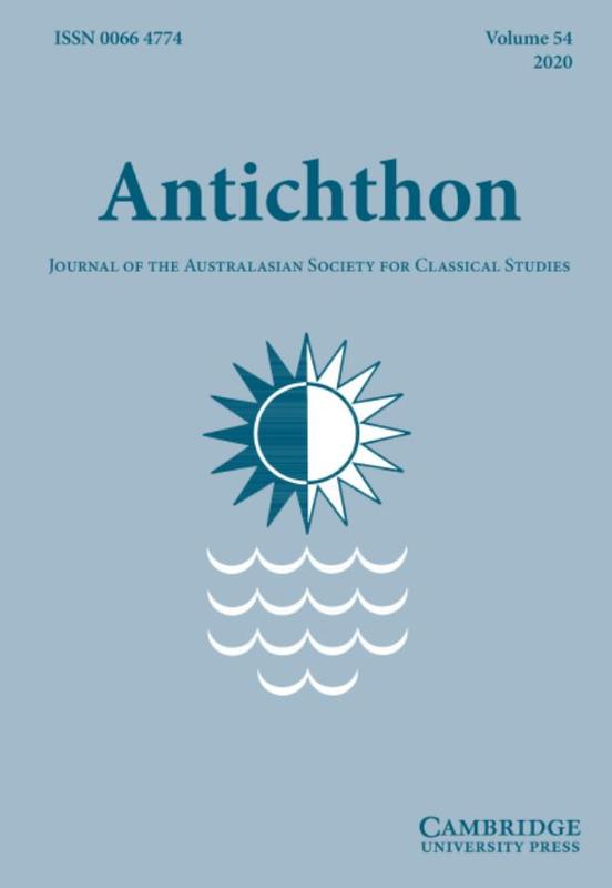 Antichthon : journal of the Australasian Society for Classical Studies cover