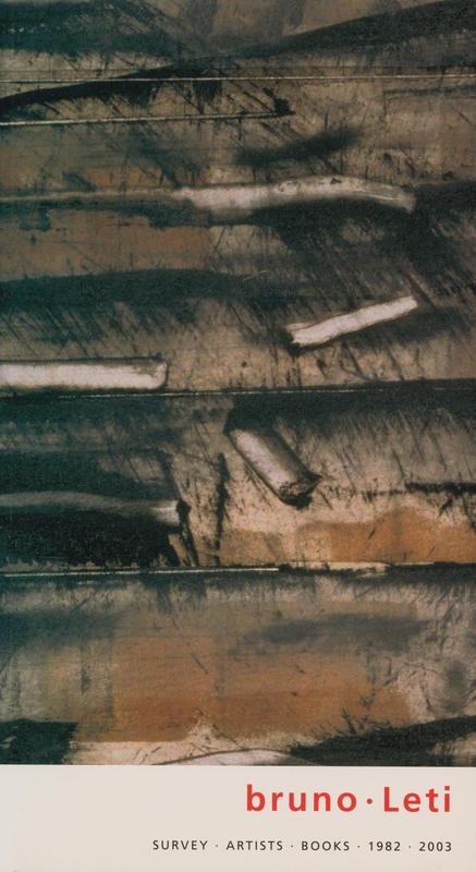 Bruno Leti : survey, artists books, 1982-2003 cover