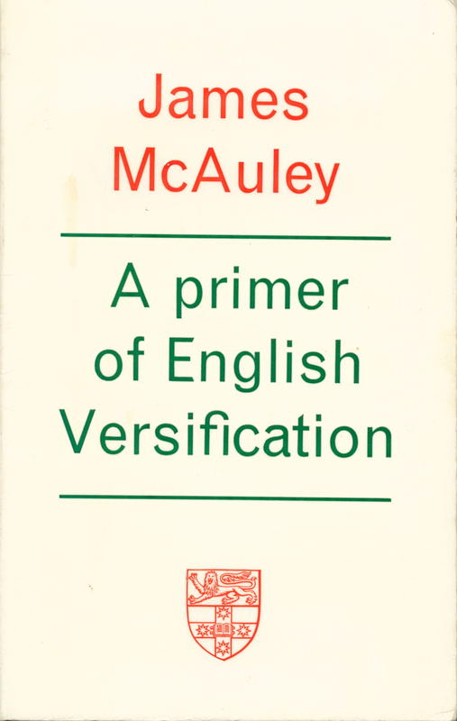 A primer of English versification / James McAuley cover