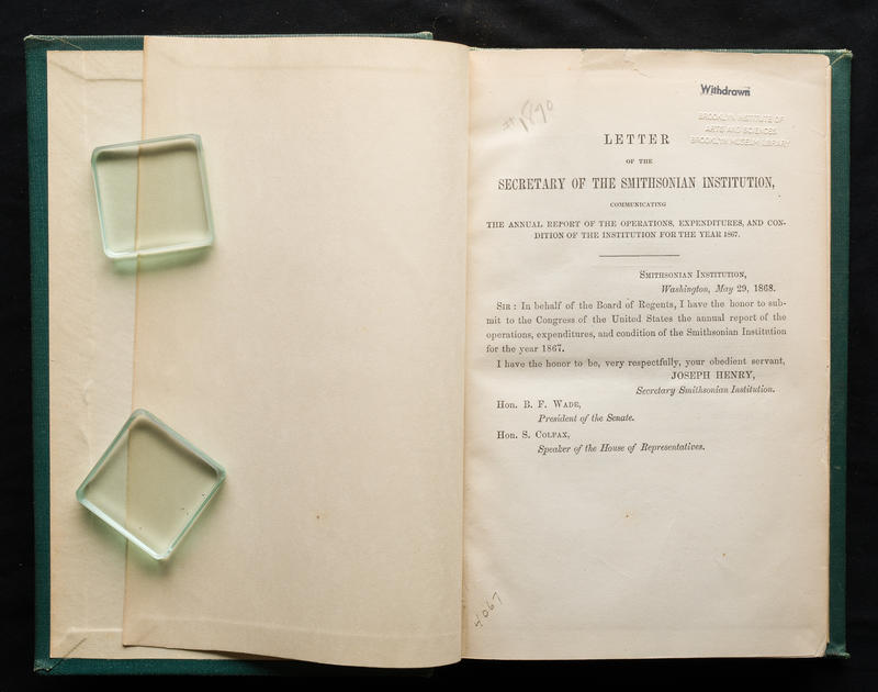 Smithsonian report : 1867 cover