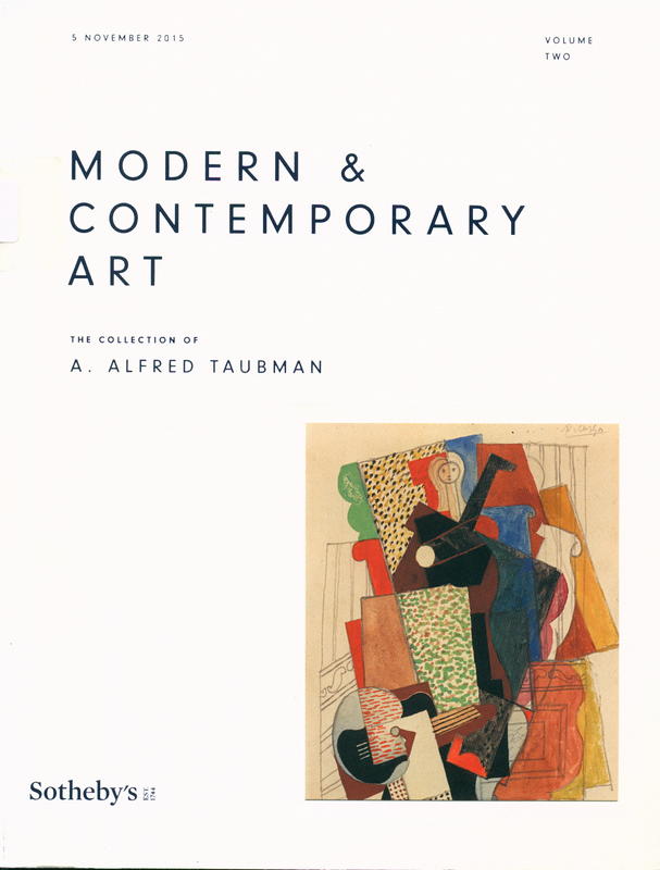 Modern & contemporary art, including 19th Century European art : The Collection of A. Alfred Taubman : volume two : auction in New York, Thursday 5 November 2015 / Sotheby's cover