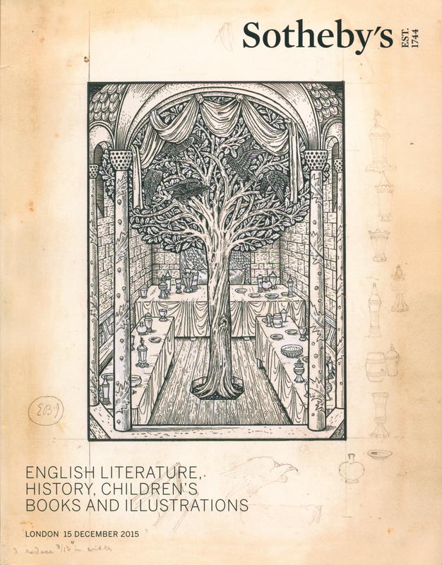 English literature, history, children's books and illustrations : auction in London, 15 December 2015 / Sotheby's cover