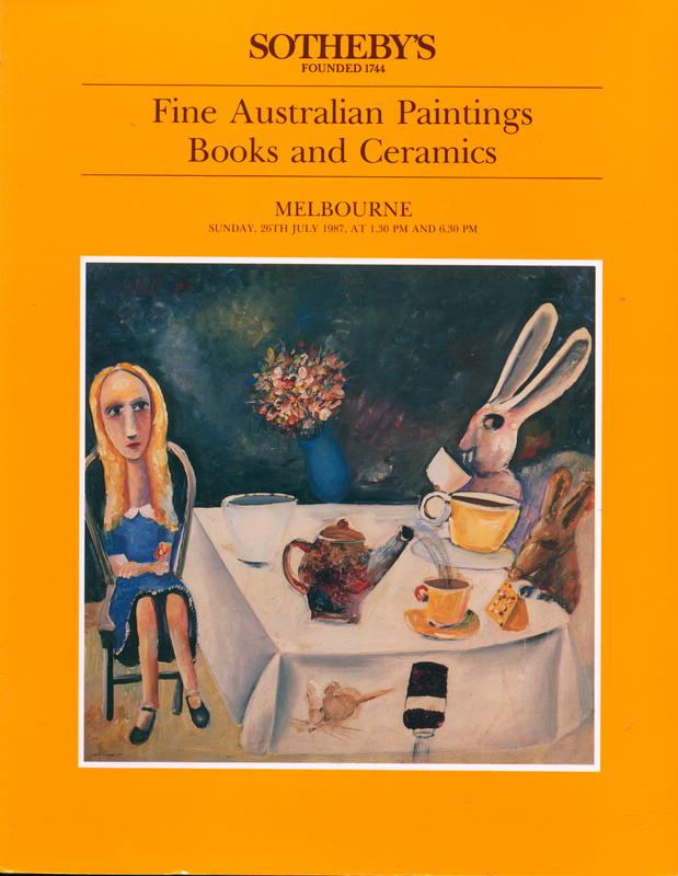 Fine Australian paintings books and ceramics : Sunday, 26th July 1987 at 1.30pm and 6.30pm / Sotheby's Australia cover