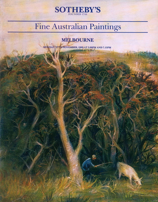 Fine Australian paintings : [Monday, 27th November 1989] / Sotheby's Australia cover