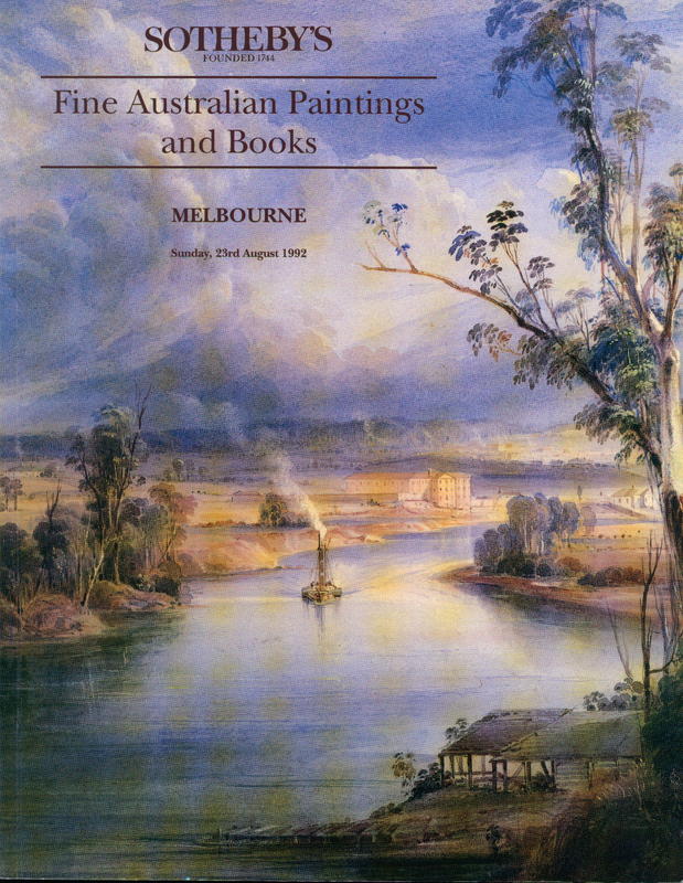 Fine Australian paintings : European paintings, drawings, prints and books including paintings by Conrad Martens from part of The Dallhold Collection and books from the Holmes a Court Collection : [Sunday 23rd August 1992] / Sotheby's Australia cover