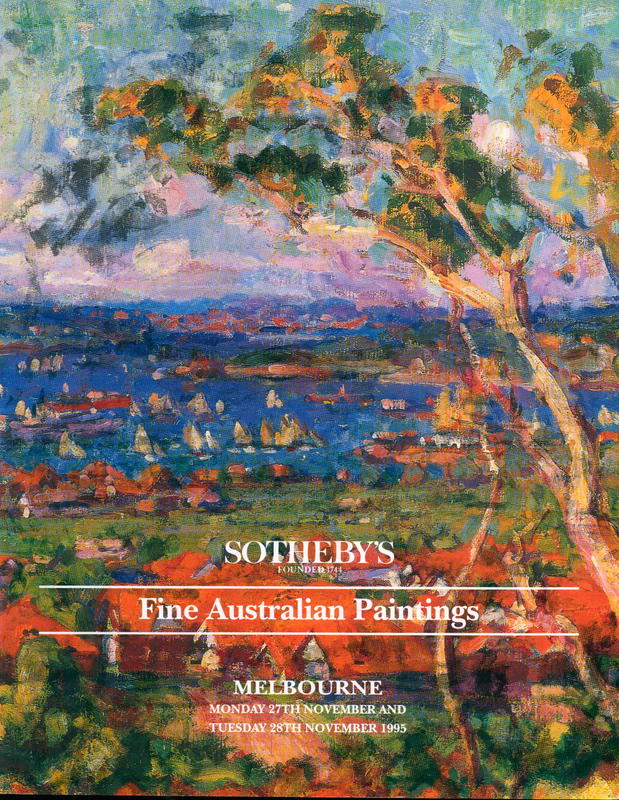 Fine Australian paintings, sculpture, drawings and prints and European paintings, sculpture and prints : [Monday 27th November and Tuesday 28th November 1995] : Sotheby's Australia cover