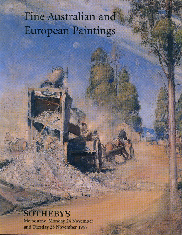 Fine Australian and European paintings, drawings, prints, photographs and sculpture : [auction, Monday 24 and Tuesday 25 November 1997] / Sotheby's cover