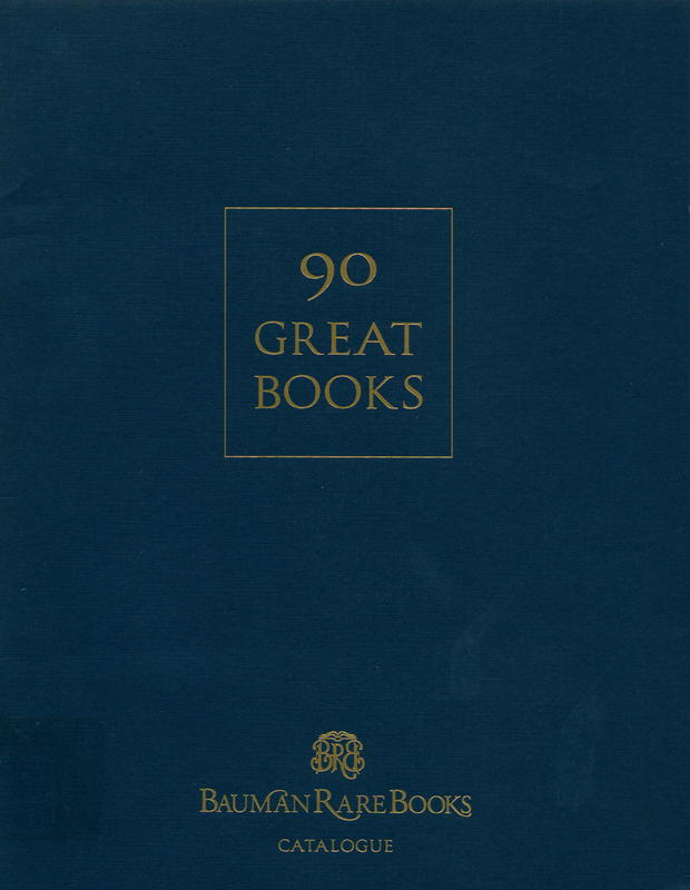90 great books : catalogue / Bauman Rare Books cover