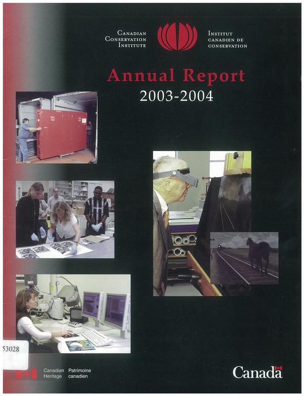 Annual report : 2003-2004 / Canadian Conservation Institute cover
