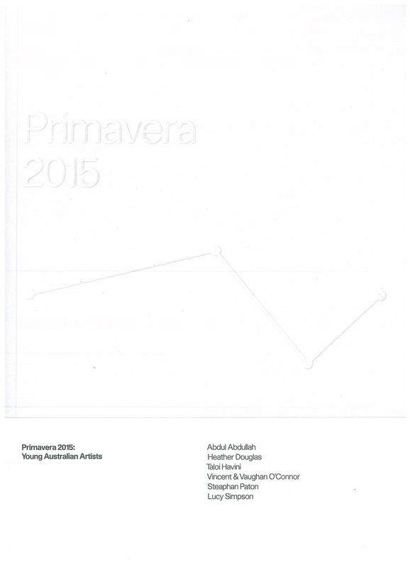 Primavera 2015 : young Australian artists / [Nicole Foreshew] cover