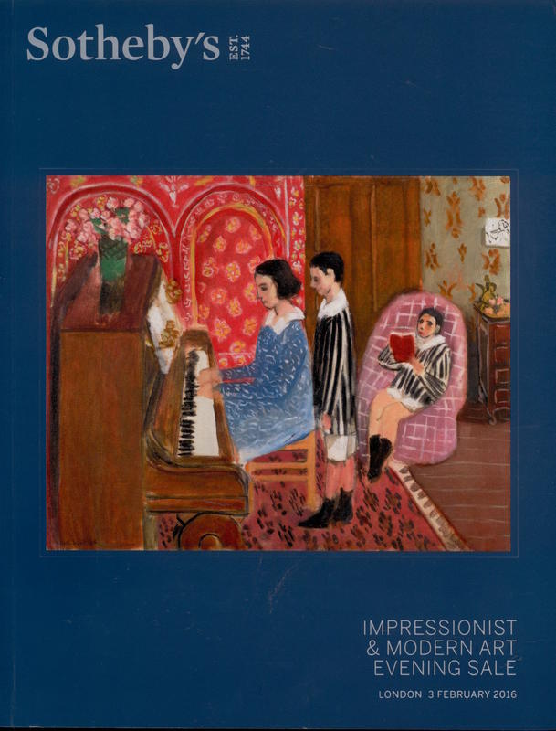 Impressionist and modern art evening sale : auction in London, 3 February 2016 / Sotheby's cover