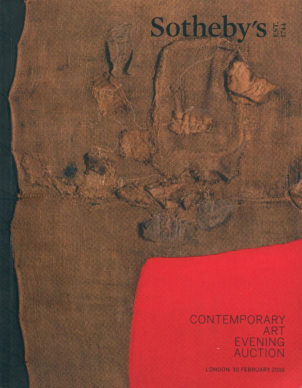 Contemporary art evening auction : auction in London, 10 February 2016 / Sotheby's cover
