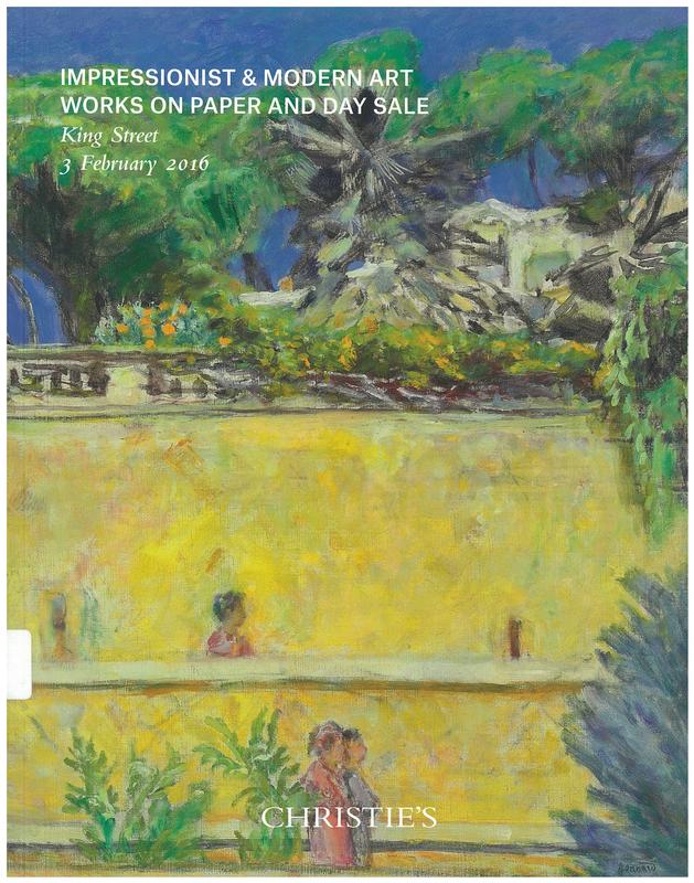 Impressionist and modern art works on paper and day sale : Wednesday 3 February 2016 / Christie's cover