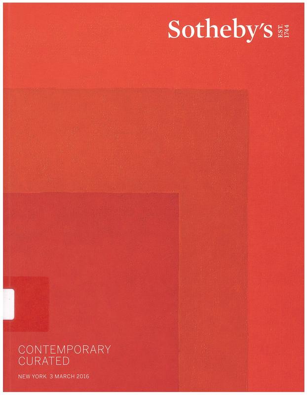 Contemporary curated : auction in New York, 3 March 2016 / Sotheby's cover