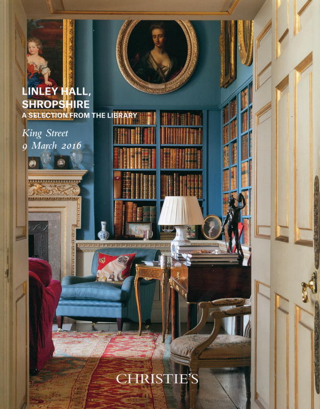 Linley Hall, Shropshire : a selection from the library of the late Sir Jasper & Lady More : Wednesday 9 March 2016 / Christie's cover