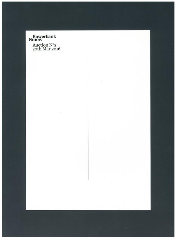 Bowerbank Ninow : auction no. 2, 30 March 2016 cover