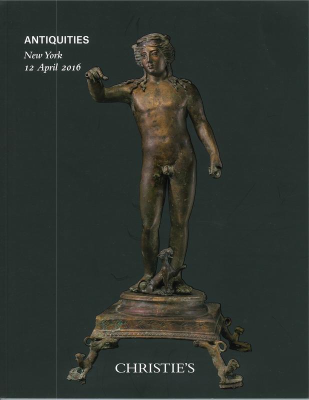 Antiquities : Tuesday 12 April 2016 / Christie's cover