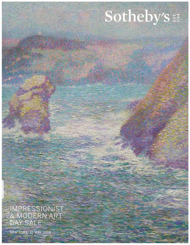 Impressionist and modern art day sale : auction in New York, 10 May 2016 / Sotheby's cover