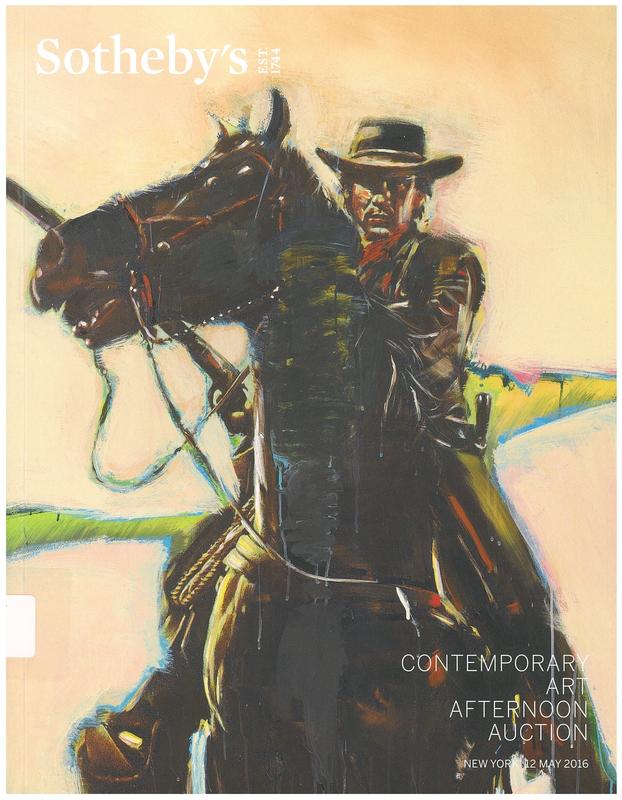 Contemporary art afternoon auction : auction in New York, 12 May 2016 / Sotheby's cover