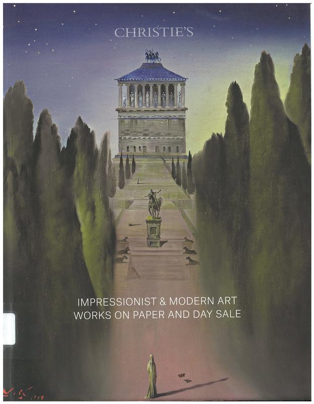 Impressionist and modern art works on paper and day sale : Friday 13 May 2016 / Christie's cover