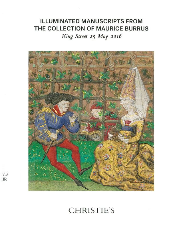 Illuminated manuscripts from the collection of Maurice Burrus : Wednesday 25 May 2016 / Christie's cover