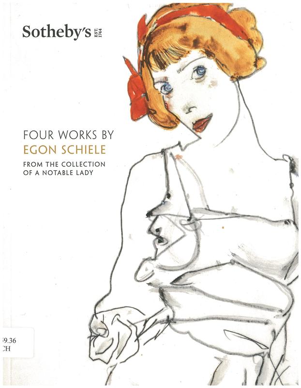 Four works by Egon Schiele from the collection of a notable lady : Impressionist and modern art evening sale, New York, 9 May 2016 / Sotheby's cover