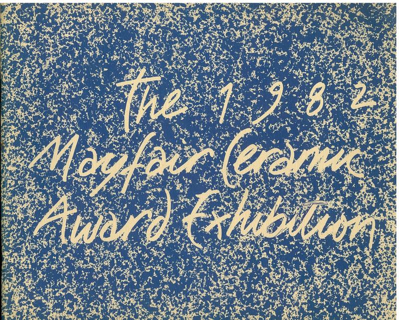 The 1982 Mayfair ceramic award / [presented by] Mayfair Foods Pty Ltd. and the Crafts Council of Australia cover