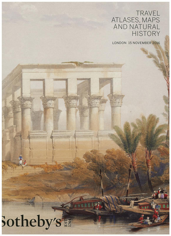 Travel, atlases, maps and natural history : auction in London, 15 November 2016 / Sotheby's cover