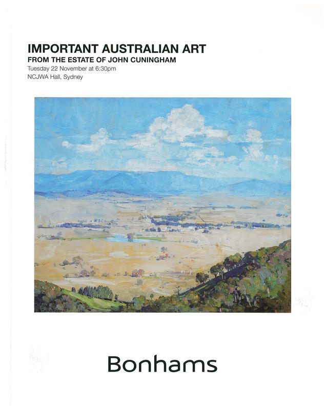 Important Australian art from the estate of John Cuningham : Tuesday 22 November [2016] at 6:30pm / Bonhams 1793 Limited cover