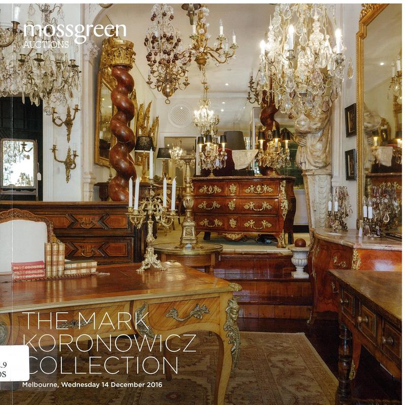 The Mark Koronowicz Collection : Melbourne, Wednesday 14 December 2016 / Mossgreen Auctions cover