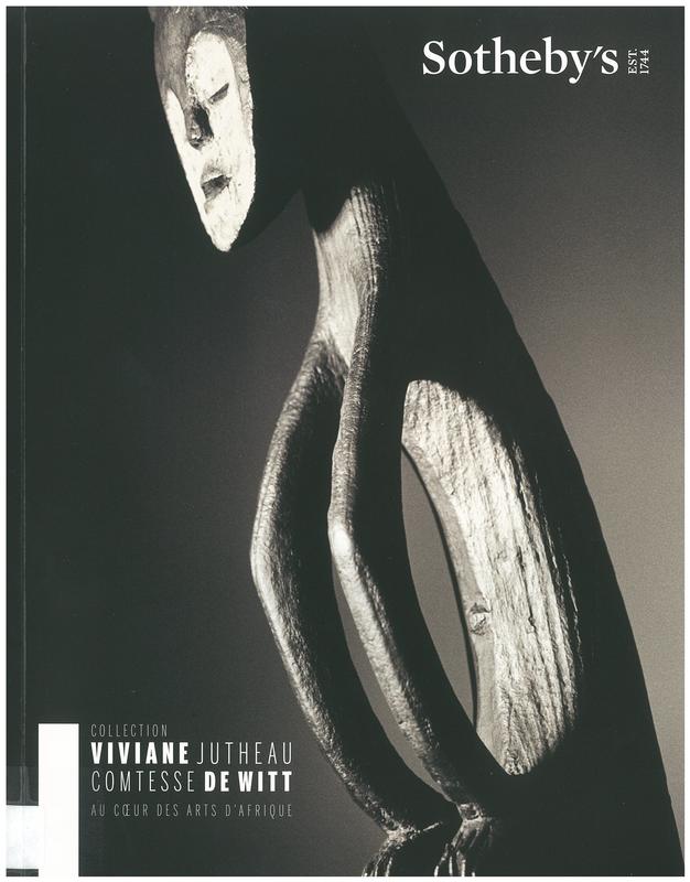 Collection Viviane Jutheau Comtesse de Witt : au coeur des arts d'Afrique : vente a Paris, 14 Decembre 2016 / Sotheby's cover