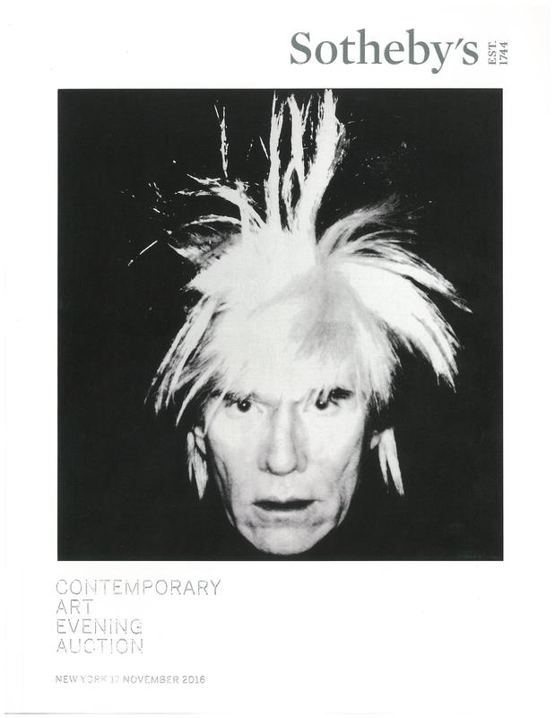 Contemporary art evening auction : auction in New York, 17 November 2016 / Sotheby's cover
