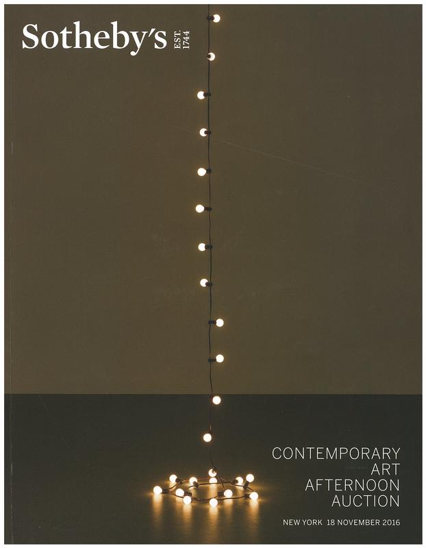 Contemporary art afternoon auction : auction in New York, 18 November 2016 / Sotheby's cover