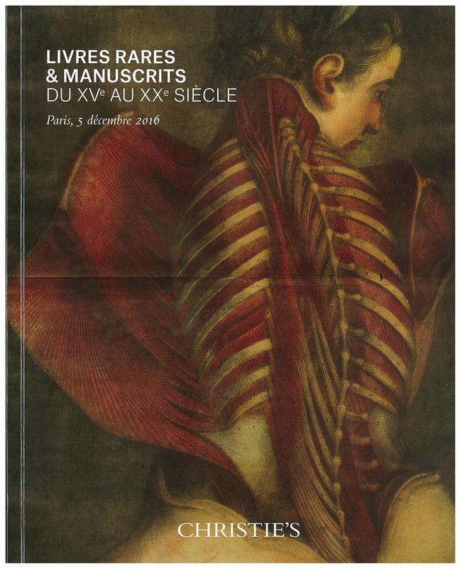 Livres rares et manuscrits du XVe au XXe siecle : Lundi 5 Decembre 2016 / Christie's cover