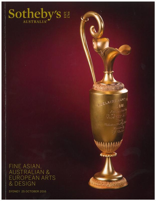 Fine Asian, Australian and European arts and design : auction in Sydney, 25 October 2016 / Sotheby's Australia cover
