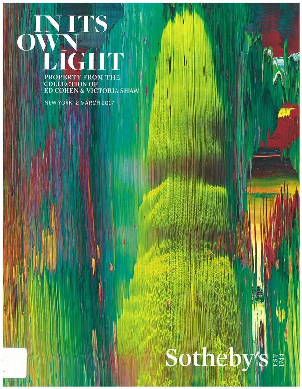 In its own light : property from the collection of Ed Cohen & Victoria Shaw : auction in New York, 2 March 2017 / Sotheby's cover