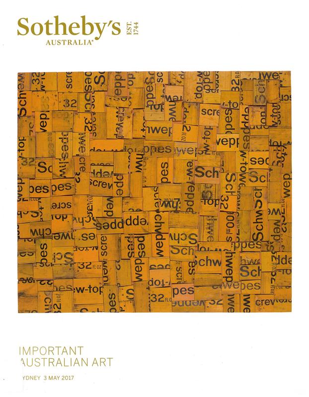 Important Australian art : auction in Sydney, 3 May 2017 / Sotheby's Australia cover