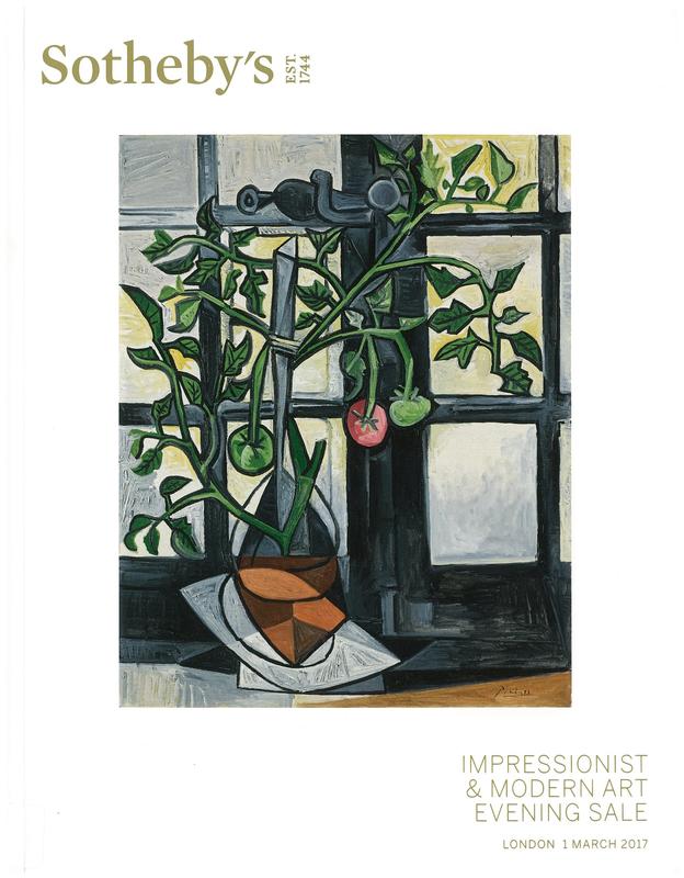 Impressionist & modern art evening sale : auction in London, 1 March 2017 / Sotheby's cover