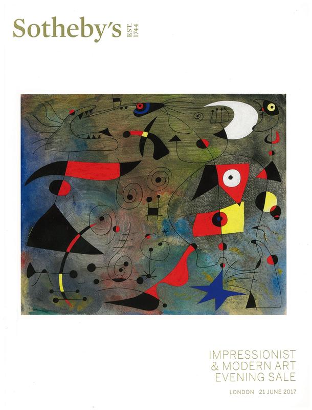 Impressionist and modern art evening sale : auction in London, 21 June 2017 / Sotheby's cover