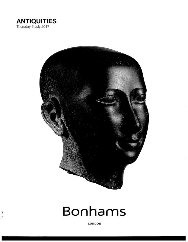 Antiquities : Thursday 6 July 2017 at 10.30am / Bonhams 1793 Limited cover