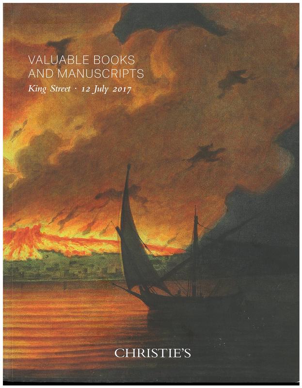 Valuable books and manuscripts : Wednesday 12 July 2017 / Christie's cover