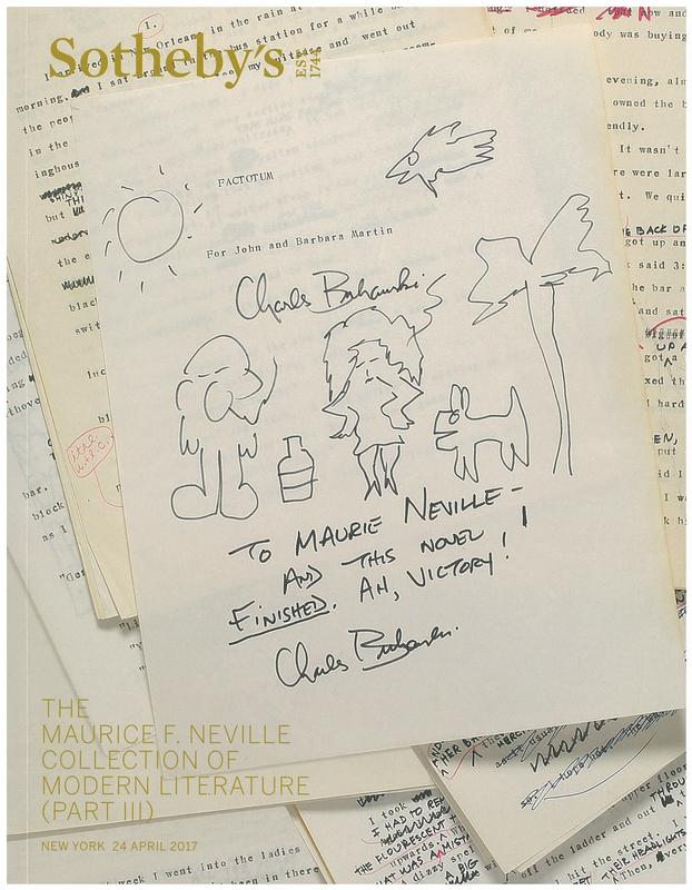 The Maurice F. Neville collection of modern literature (part III) : auction in New York, 24 April, 2017 / Sotheby's cover