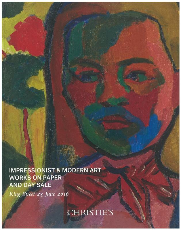 Impressionist and modern art works on paper and day sale : Thursday 23 June 2016 / Christie's cover