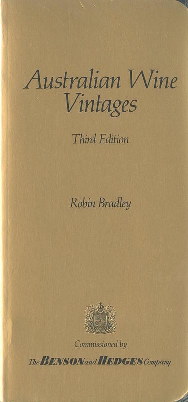 Australian wine vintages /​ Robin Bradley cover