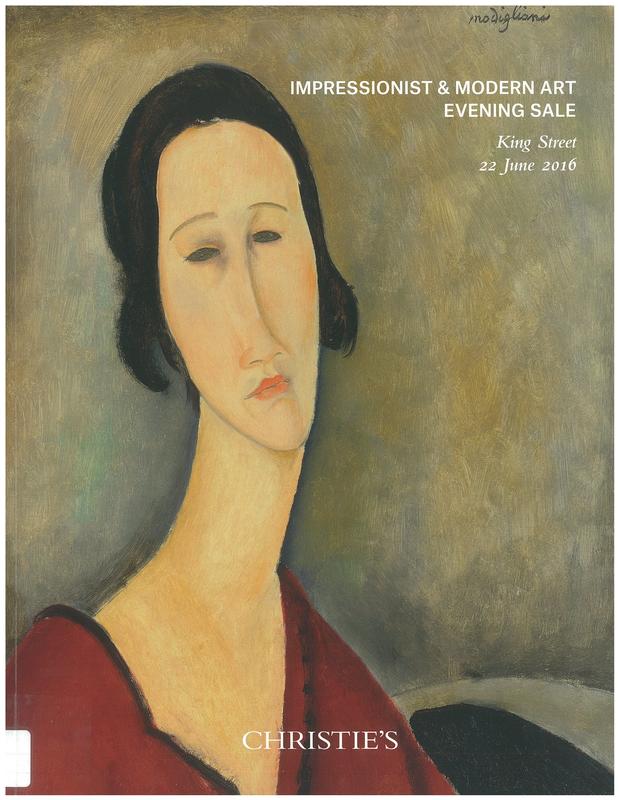 Impressionist and modern art evening sale : Wednesday 22 June 2016 / Christie's cover
